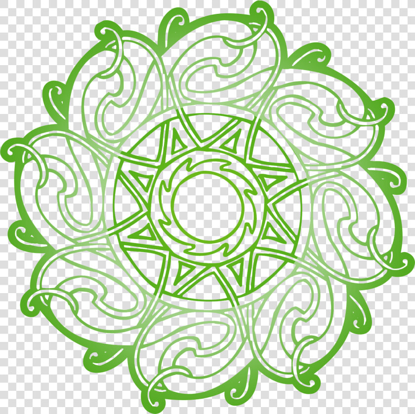 Celtic Ornament Vector Free Flower   Floral Ornament Green Png  Transparent PngTransparent PNG