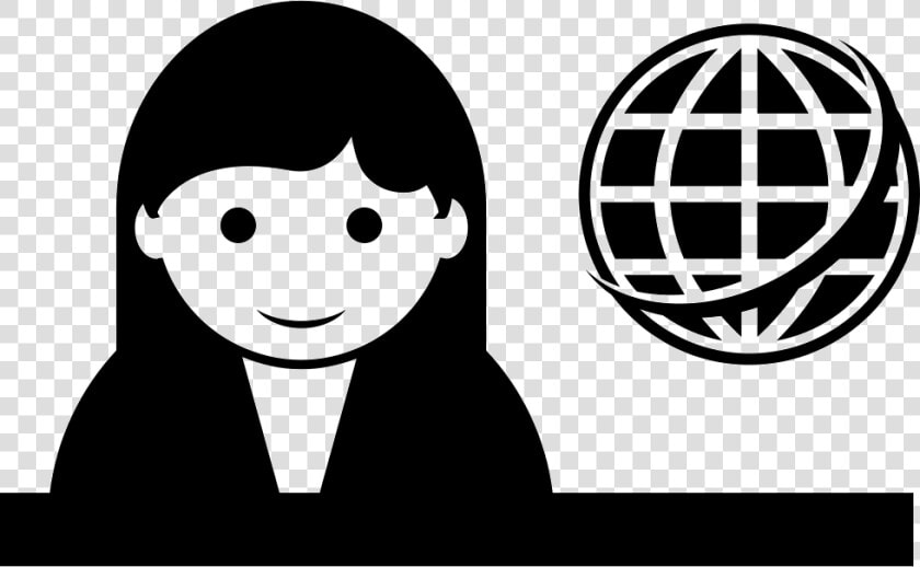 Female Journalist With Earth Globe   Journalist Icon  HD Png DownloadTransparent PNG