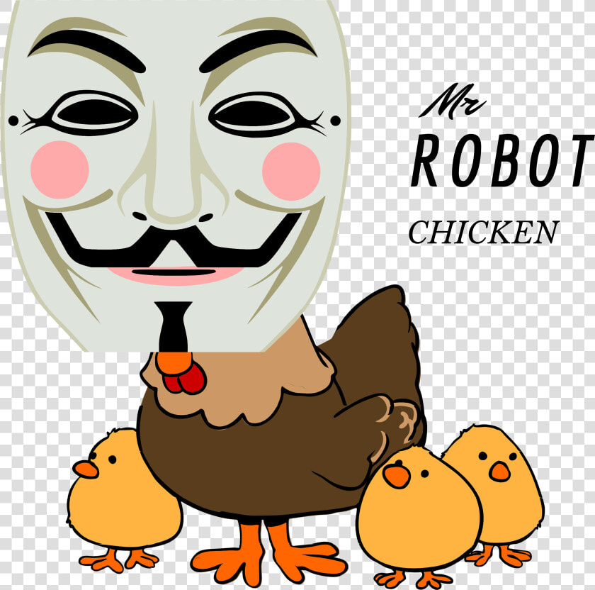 Mr Robot Png   Png Download   Chicken And Chicks Clipart  Transparent PngTransparent PNG