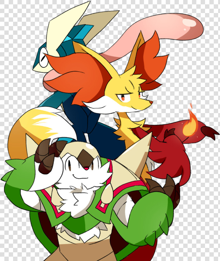 Pokémon X And Y Vertebrate Fictional Character Cartoon   Pokemon Kalos Starters  HD Png DownloadTransparent PNG