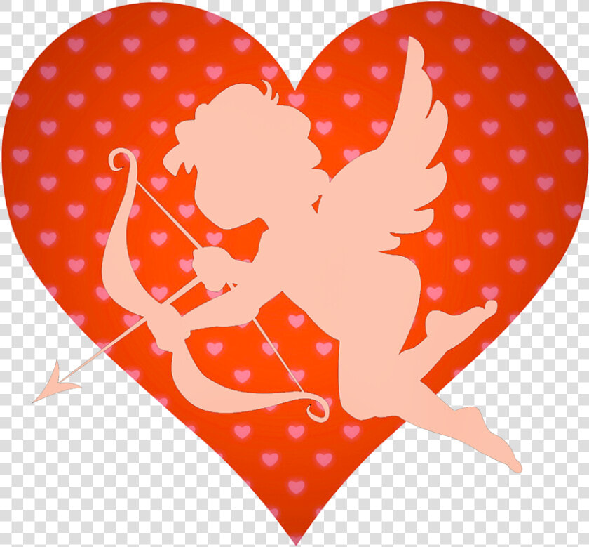 Cupid With Bow Arrow And Heart   Arrow With Heart Cupid  HD Png DownloadTransparent PNG