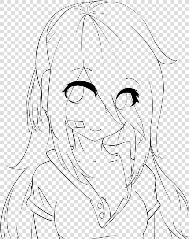 Lineart Practice Girl Deadlox By Holdspaceshift   Anime Girl Lineart Base  HD Png DownloadTransparent PNG