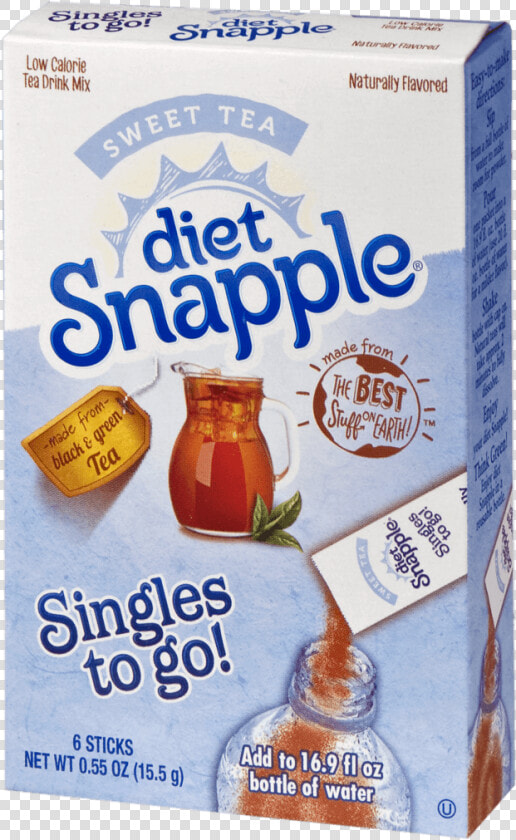 Diet Snapple Sweet Tea Singles To Go   Iced Tea  HD Png DownloadTransparent PNG