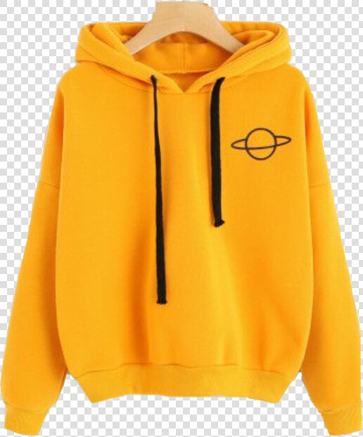  yellow  saturn  space  planet  black  hoodie  sweater   Hoodies For Women  HD Png DownloadTransparent PNG