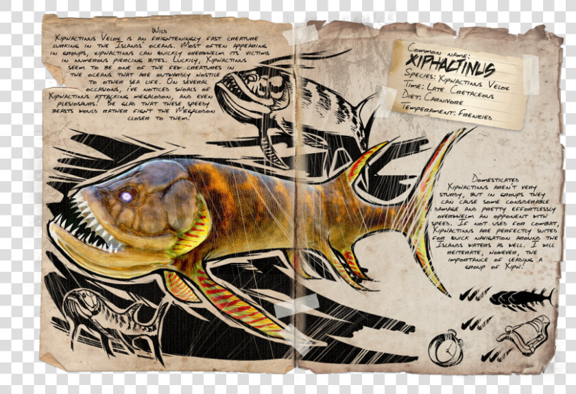 Mod Ark Additions Dossier Xiphactinus   Ark Mod Dino Dossiers  HD Png DownloadTransparent PNG