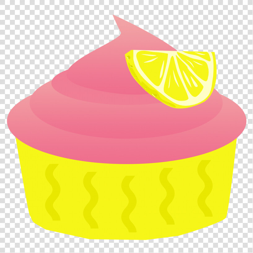 Lemon Clipart Lemon Cupcake   Pink And Yellow Cupcake Clipart  HD Png DownloadTransparent PNG