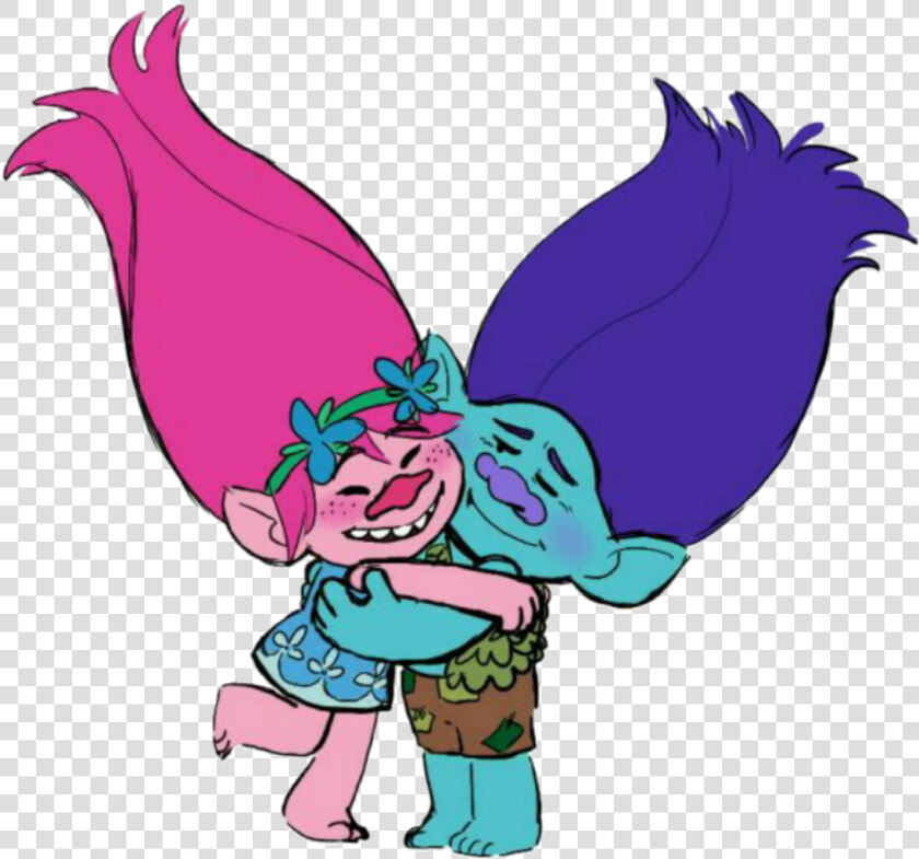  branch  poppy  broppy  trolls  dreamworkstrolls  dreamworkstrollsbranch   Fanfic Broppy  HD Png DownloadTransparent PNG