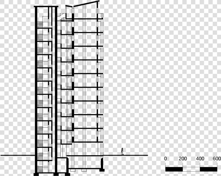 Milano Qt8 Edificio Ina casa Sezione   Building  HD Png DownloadTransparent PNG