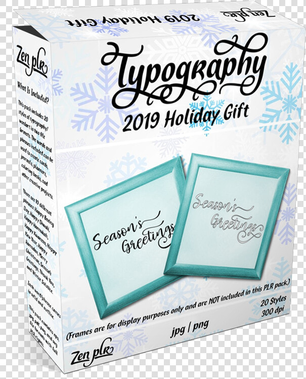 Zen Plr Typography 2019 Holiday Gift Wordart Product   Paper  HD Png DownloadTransparent PNG