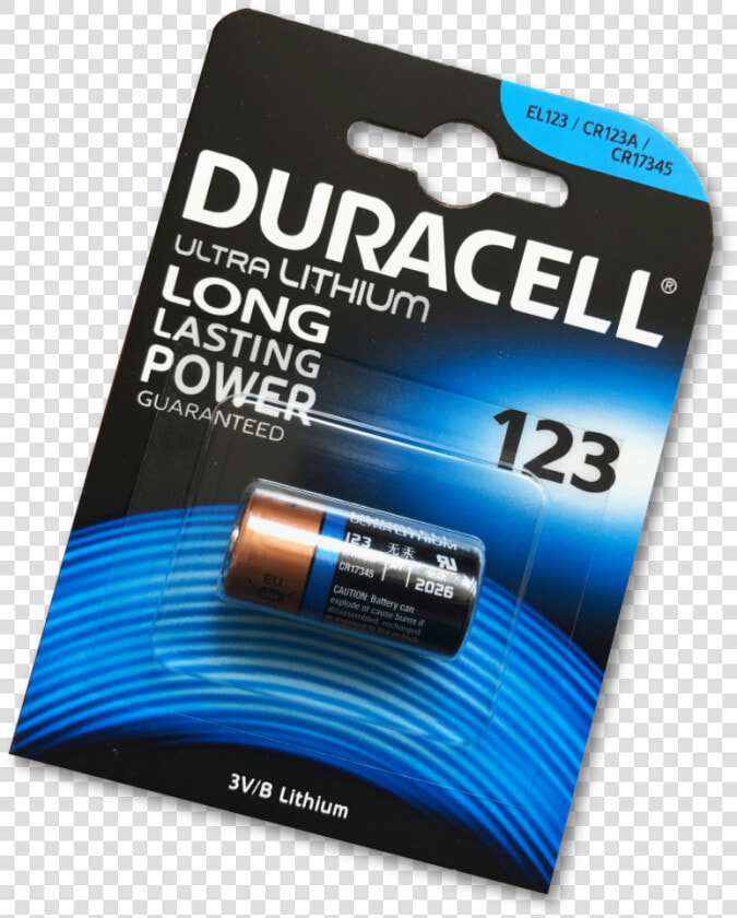 Image Showing The Duracell Cr123a   Multipurpose Battery  HD Png DownloadTransparent PNG