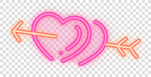  heart  hearts  pink  love  glowing  neonlight  neon   Illustration  HD Png DownloadTransparent PNG