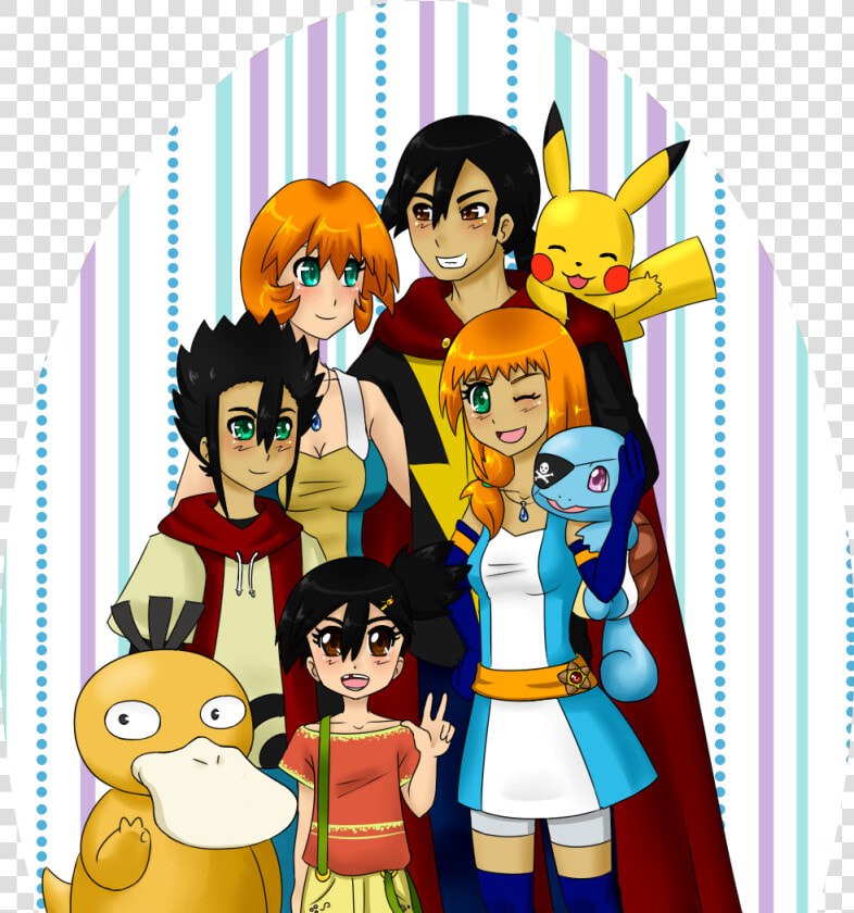 Pokeshipping Family ash And Misty With Their Children   Pokemon Ash And Misty Family  HD Png DownloadTransparent PNG