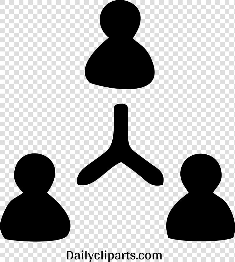 3 Person Office Hierarchy Black Icon Image   Hierarchy Clipart  HD Png DownloadTransparent PNG