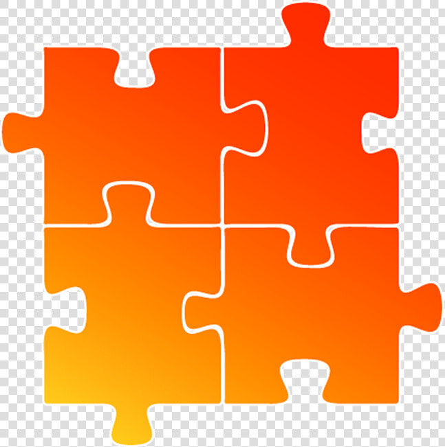 Jigsaw Puzzle Pieces  Orange   Puzzle Piece Vector Png  Transparent PngTransparent PNG