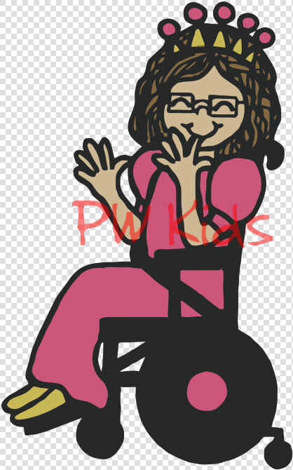 Pink Clipart Wheelchair   Girl In Wheelchair Clipart  HD Png DownloadTransparent PNG