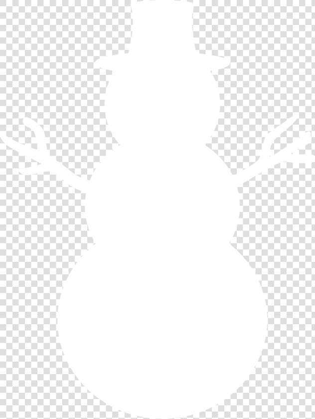 Snowman Clipart Silhouette   Snowman Silhouette White  HD Png DownloadTransparent PNG