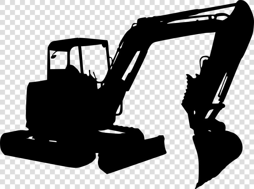 Excavator Clipart Transparent   Excavator Black And White  HD Png DownloadTransparent PNG