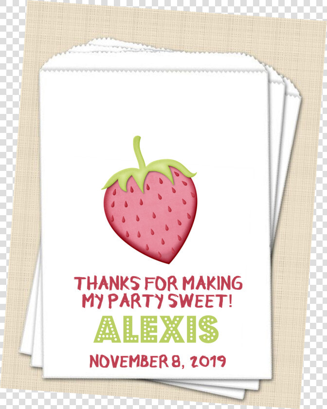 Strawberry Birthday Party Favor Bags   Johnny Allen Tennis  HD Png DownloadTransparent PNG