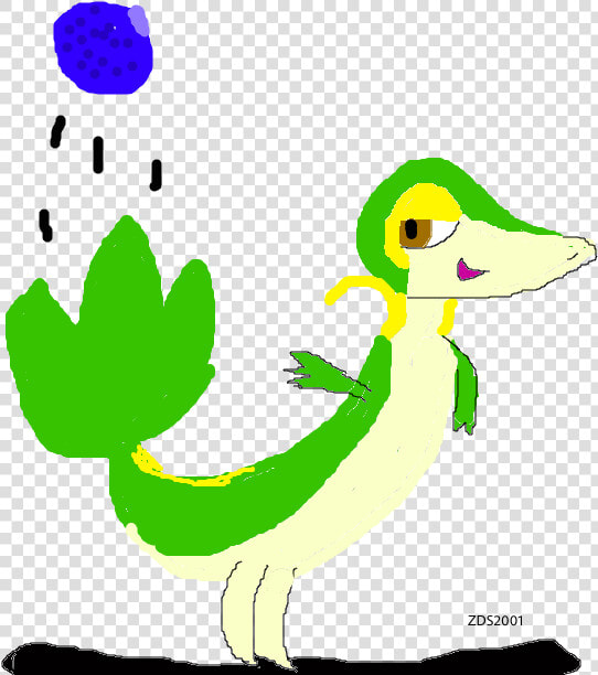 Playful Snivy   Cartoon  HD Png DownloadTransparent PNG