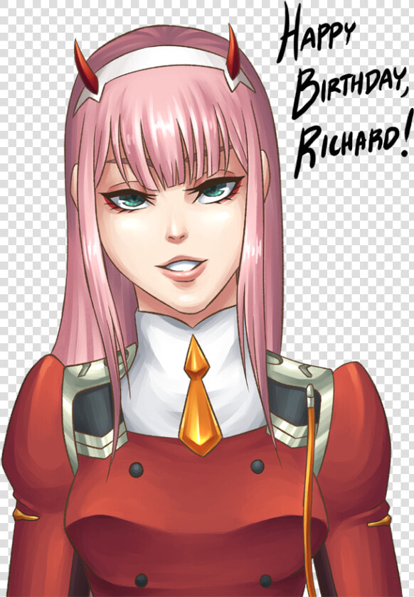 Featuring Zero Two   Happy Birthday Zero Two  HD Png DownloadTransparent PNG