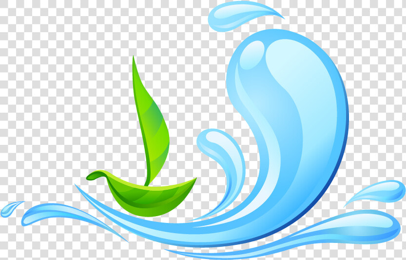 Water Drop Clipart Green Water   Leaf And Water Drop Clipart  HD Png DownloadTransparent PNG