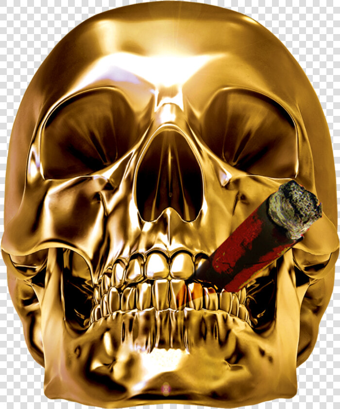 Metal Art Golden Cranial Transprent Png Free   Metal Skull 3d Png  Transparent PngTransparent PNG