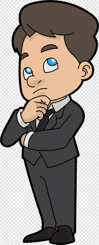 Thinking Cartoon Businessman   Thinking Boy Cartoon Png  Transparent PngTransparent PNG