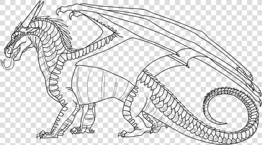 Wings Of Fire Free To Use Nightwing Lineart By Lunarnightmares981   Wings Of Fire Nightwing Base  HD Png DownloadTransparent PNG