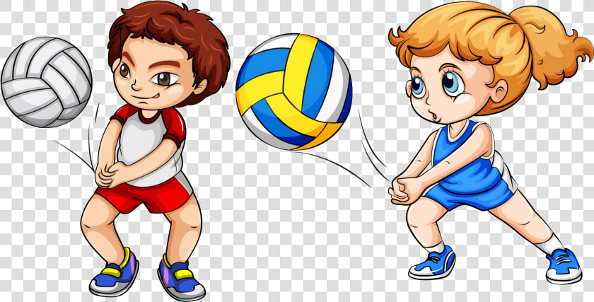 Clip Art Kids Playing Baseball Clipart   Volleyball Sports Clipart  HD Png DownloadTransparent PNG