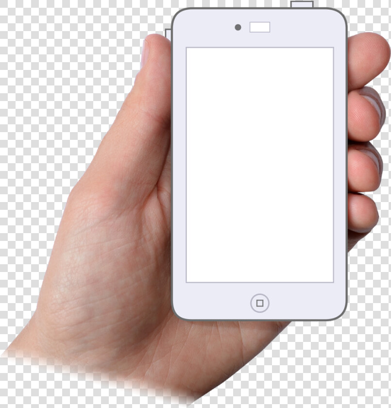 A Hand Holding An Illustrated Generic Mobile Phone   Png Phones Animation  Transparent PngTransparent PNG