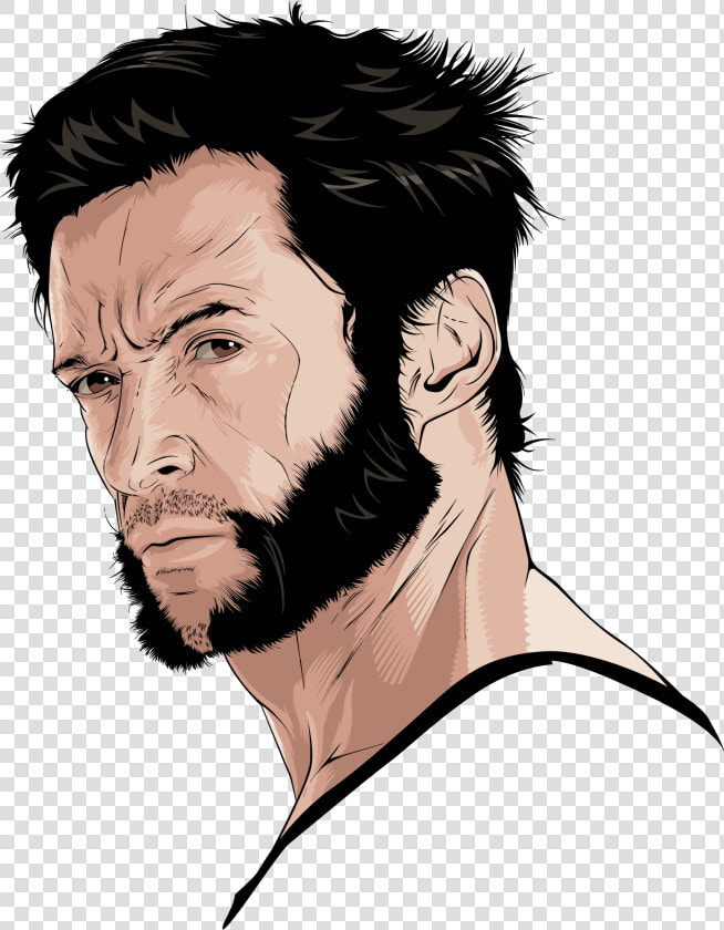 Hairstyle art black Hair   Hugh Jackman Clipart  HD Png DownloadTransparent PNG