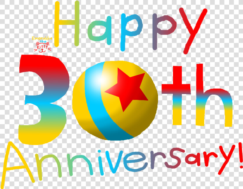 Happy 30th Anniversary  Pixar   Happy 30 Year Work Anniversary  HD Png DownloadTransparent PNG