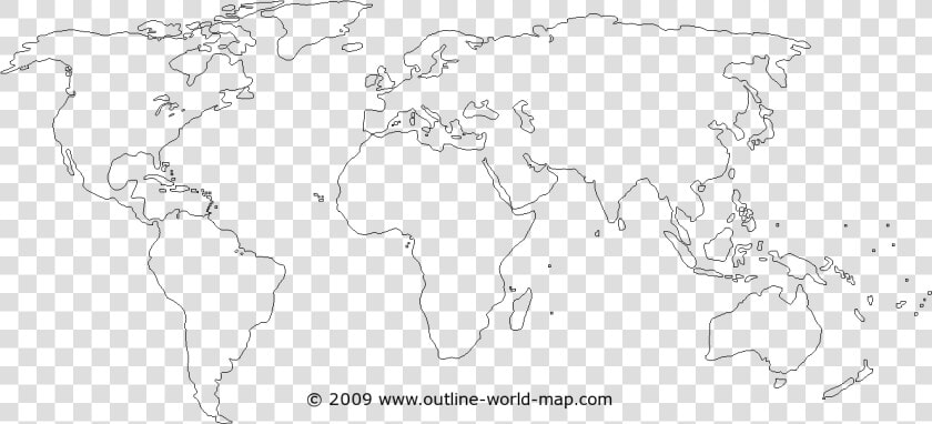 Blank World Map With Transparent Continents  Transparent   Blank World Map Outline  HD Png DownloadTransparent PNG