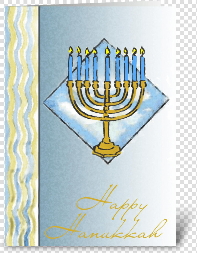 Happy Hanukkah Menorah Card Greeting Card   Hanukkah  HD Png DownloadTransparent PNG