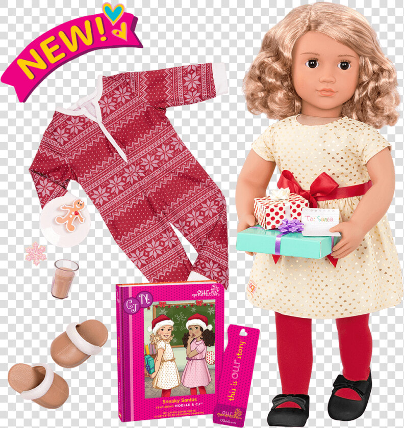 Noelle Deluxe 18 inch Christmas Doll With Storybook   Our Generation Noelle  HD Png DownloadTransparent PNG