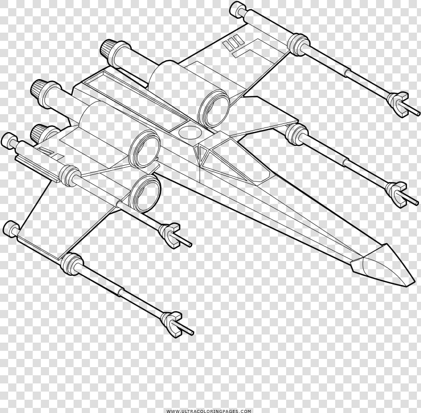 Transparent X Wing Png   Coloring Star Wars X Wing  Png DownloadTransparent PNG