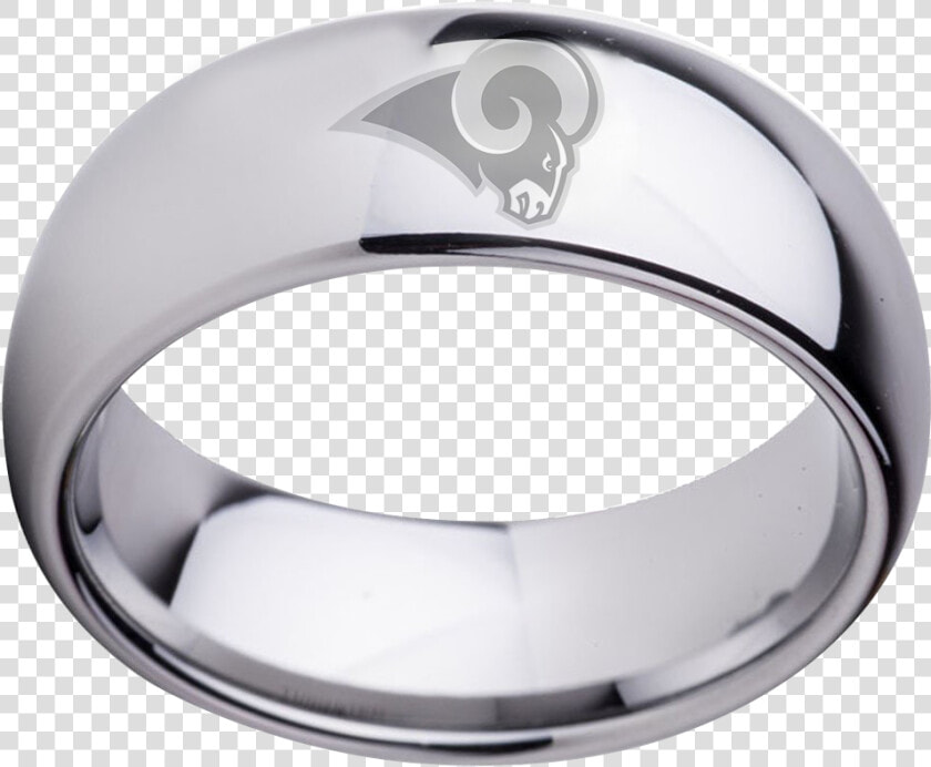 Los Angeles Rams Dome Silver Wedding Band Diehardsportsfanatics   Georgia Bulldogs Men  39 s Wedding Bands  HD Png DownloadTransparent PNG