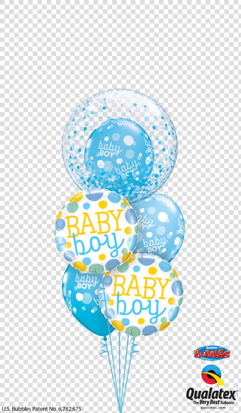 Baby Boy Blue Confetti Dots   Transparent Baby Boy Balloons  HD Png DownloadTransparent PNG