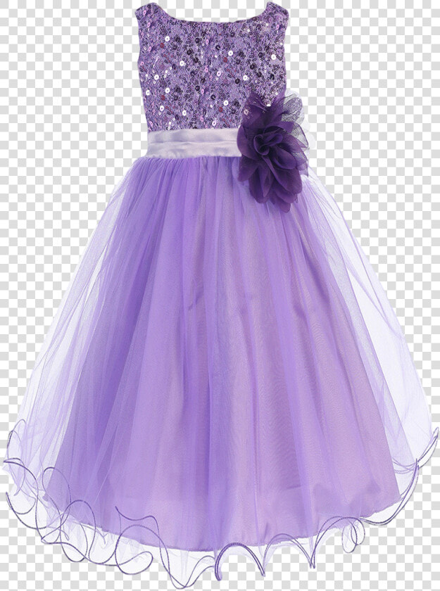 Lavender Sequins  Satin  amp  Layered Mesh Formal Dress   Flower Girl Gown Lavender  HD Png DownloadTransparent PNG