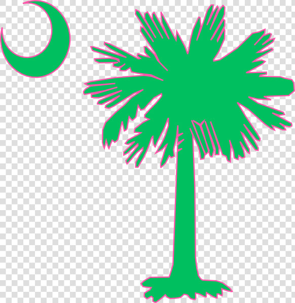 This Free Clip Arts Design Of Sc Palmetto Tree Pink amp green   South Carolina Palm Tree Logo  HD Png DownloadTransparent PNG