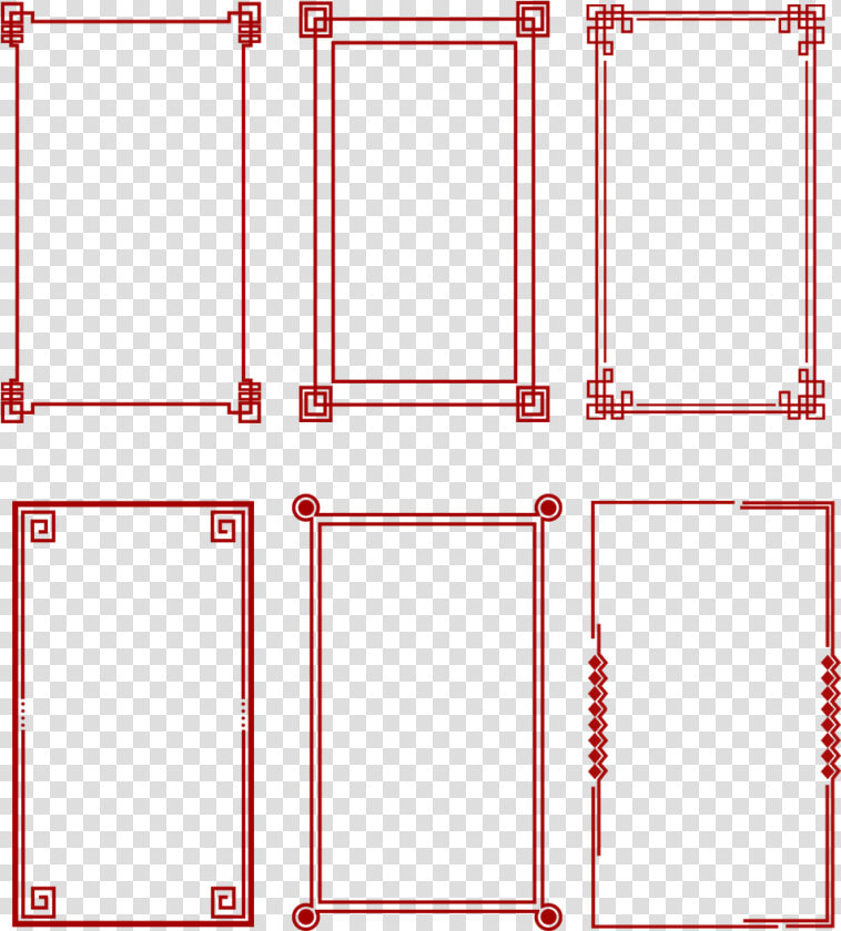 Chinese Style Border Red Vintage Png And Psd   Vintage Frame Line Chinese  Transparent PngTransparent PNG