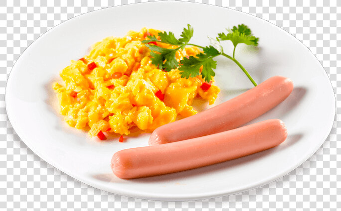 Recetas Desayuno   Huevo Revuelto Y Salchicha  HD Png DownloadTransparent PNG