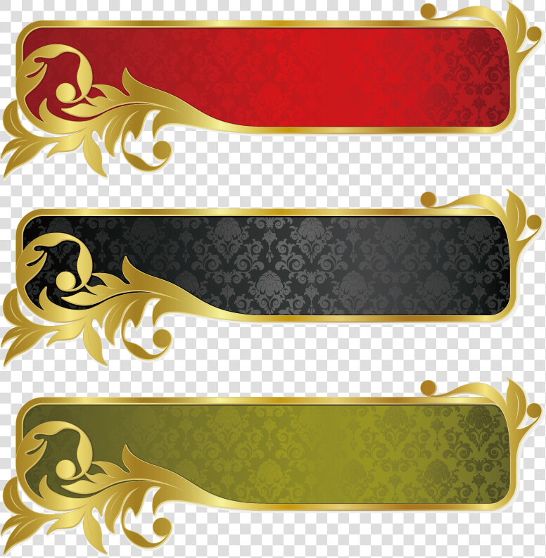 Decorative Gold Material Vector Banner Ribbon Clipart   Gold Banner Ribbon Png Vector  Transparent PngTransparent PNG