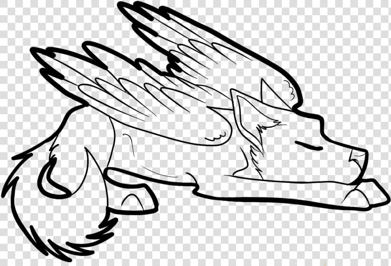 Winged Cat Drawing At Getdrawings Com Free For Personal   Anime Easy Wolf Drawings  HD Png DownloadTransparent PNG