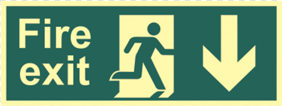 Fire Exit Directional Signs  HD Png DownloadTransparent PNG