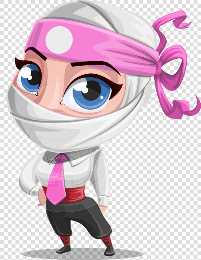 Girl With Ninja Mask Cartoon Vector Character Aka Matsuko   Girl Ninja Cartoon Drawing  HD Png DownloadTransparent PNG