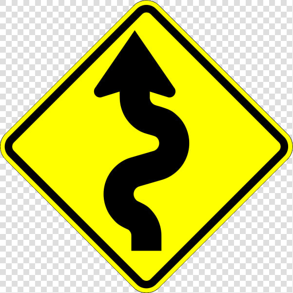 W1 5 S Curve Sign   Winding Road Sign Png  Transparent PngTransparent PNG