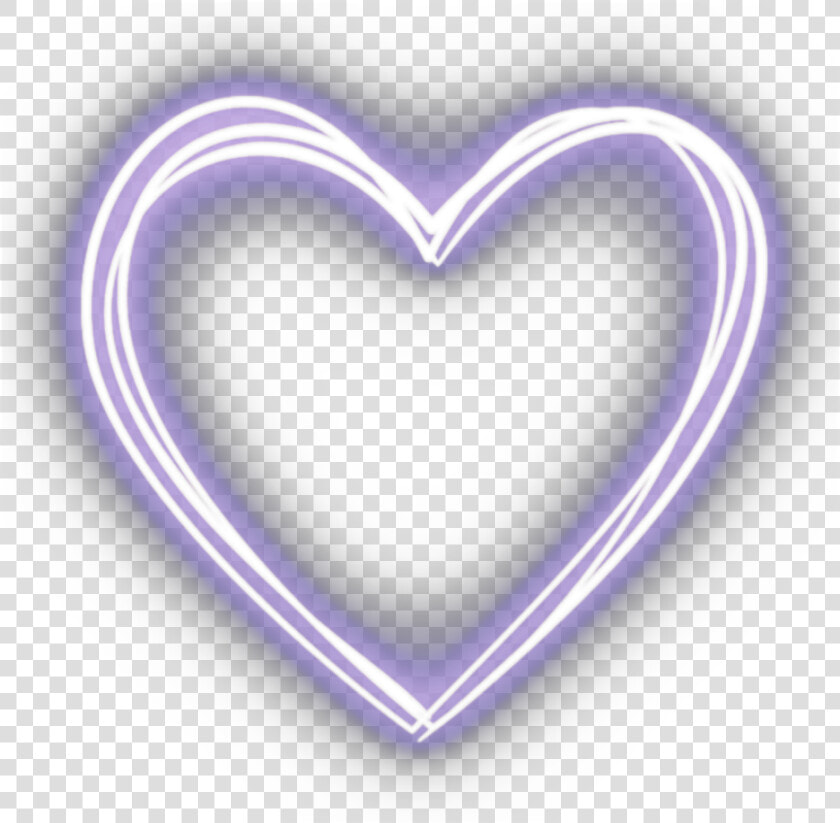  neon  neonheart  neonsticker  heart  hearts  purple   Heart  HD Png DownloadTransparent PNG