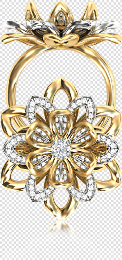 7250 Protea Dress Ring Two Tone   Brooch  HD Png DownloadTransparent PNG