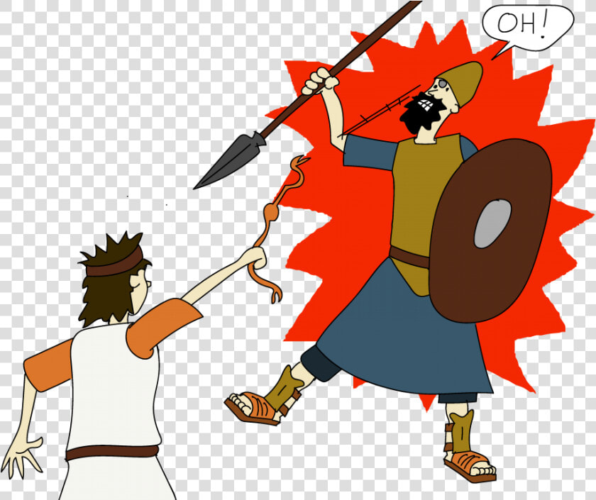 Transparent David And Goliath Clipart   Cartoon  HD Png DownloadTransparent PNG